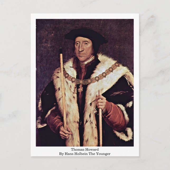 Cartão Postal Thomas Howard Por Hans Holbein O Younger (Frente)