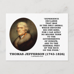 Cartão Postal Thomas Jefferson Experiente Homem Devora Próprio