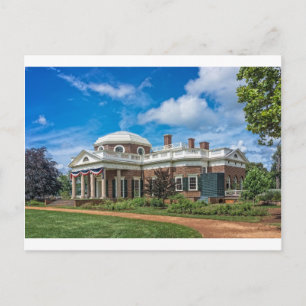 Cartão Postal Thomas Jefferson Home em Monticello