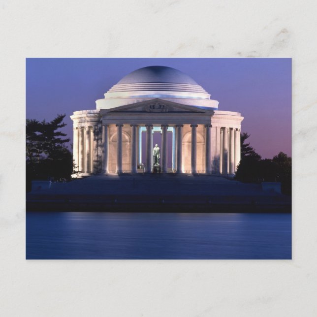 Cartão Postal Thomas Jefferson Memorial em Dusk (Frente)