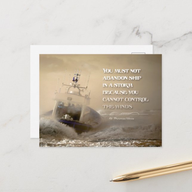 Cartão Postal Thomas More Inspirational Cote "Ventos de controle (Frente/Verso In Situ)
