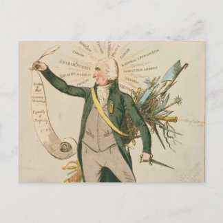 Cartão Postal Thomas Paine Cartoon Político