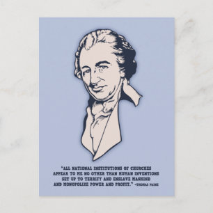 Cartão Postal Thomas Paine - Mega-Igrejas