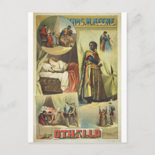 Cartão Postal Thomas W. Keene no Otelo de William Shakespeare
