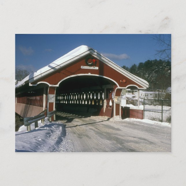 Cartão Postal Thompson Covered Bridge, Swanzey New Hampshire (Frente)