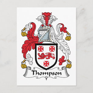 Cartão Postal Thompson Family Crest