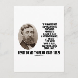 Cartão Postal Thoreau Um Drummer Diferente Passeia Para A Música
