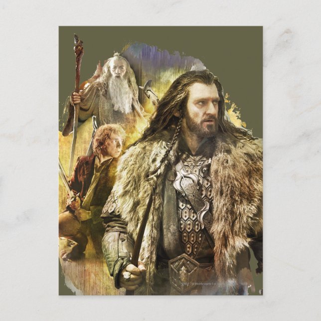 Cartão Postal THORIN OAKENSHIELD™, BILBO BAGGINS™, Gandalf (Frente)