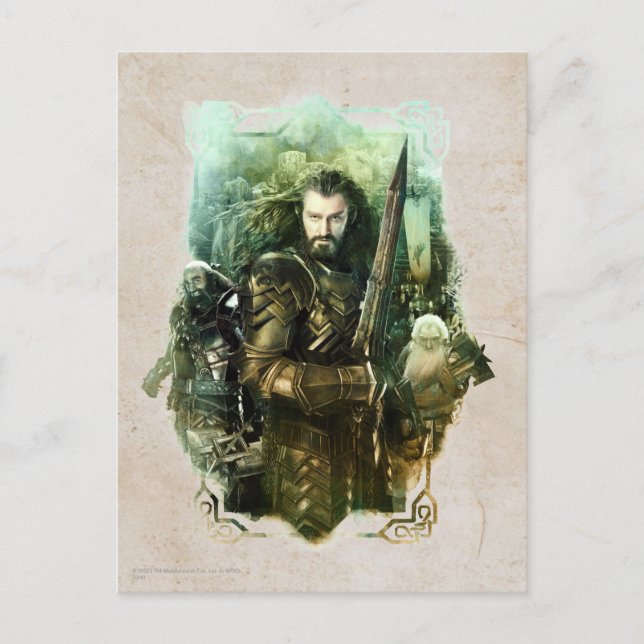 Cartão Postal THORIN OAKENSHIELD™, Dwalin e Gráfico Balin (Frente)