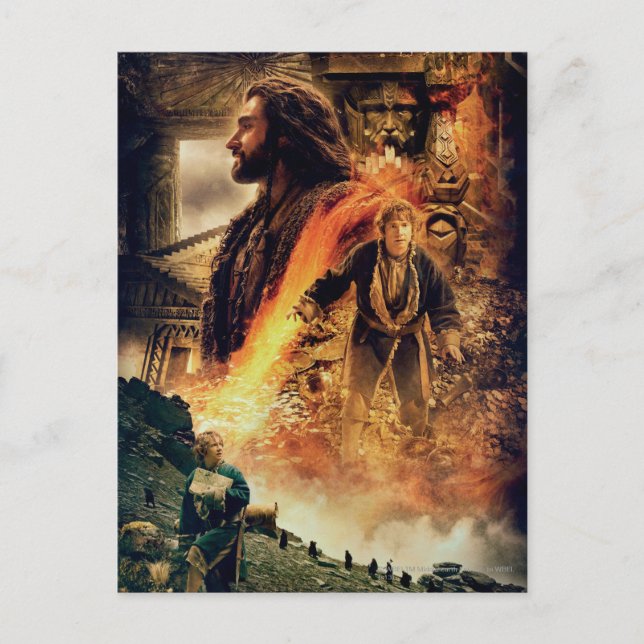 Cartão Postal THORIN OAKENSHIELD™ e BILBO BAGGINS™ em Erebor (Frente)