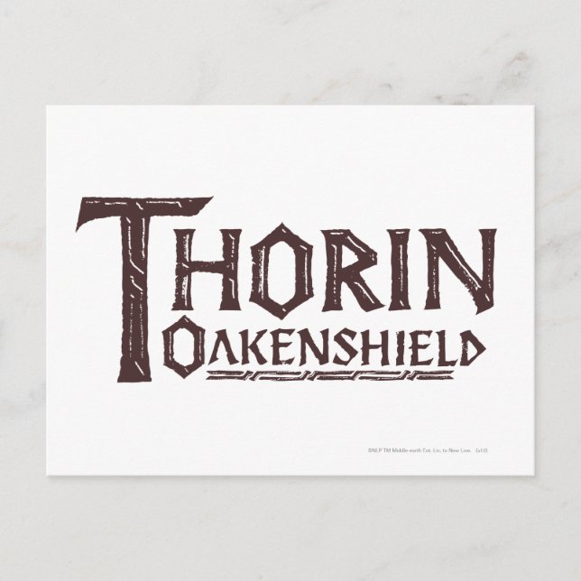 Cartão Postal THORIN OAKENSHIELD™ Logo Brown (Frente)