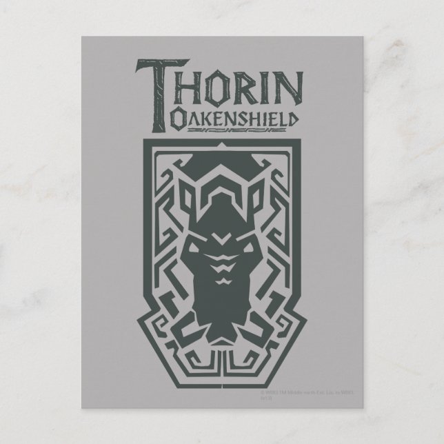 Cartão Postal THORIN OAKENSHIELD™ - Símbolo de blindagem (Frente)