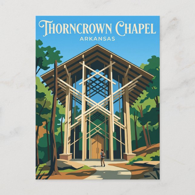 Cartão Postal Thorncrown Chapel USA (Frente)