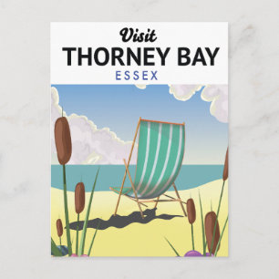 Cartão Postal Thorney Bay, poster de viagens da praia Essex