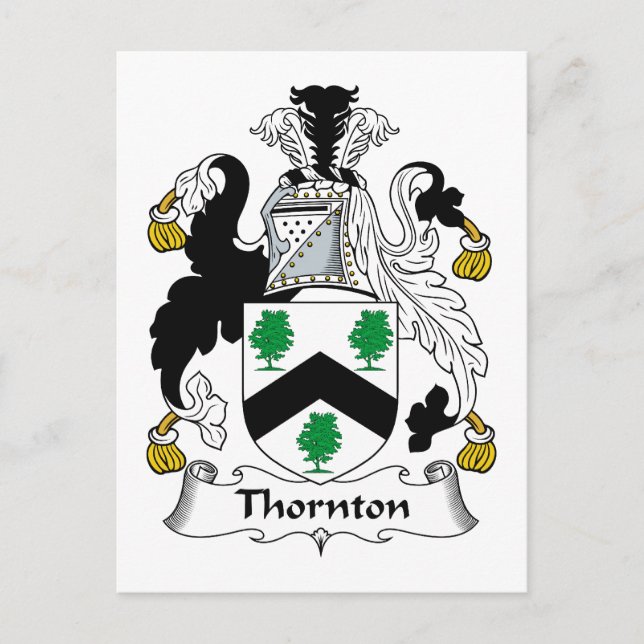 Cartão Postal Thornton Family Crest (Frente)