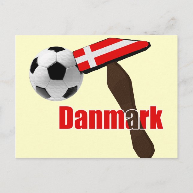 Cartão Postal Thors Hammer Danmark Dynamite Fodbold 2014 (Frente)