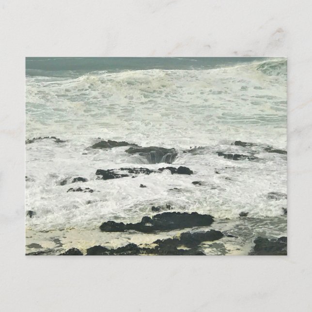 Cartão Postal Thor's well, Cape Perpetua, Costa do Oregon (Frente)