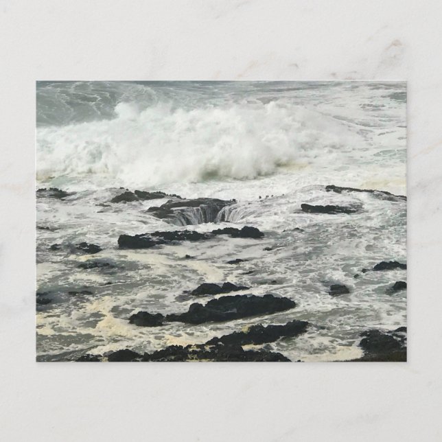 Cartão Postal Thor's well, Cape Perpetua, Costa do Oregon (Frente)