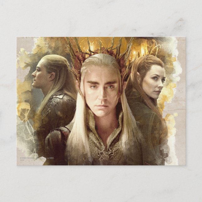 Cartão Postal Thranduil, LEGOLAS GREENLEAF™, & TAURIEL™ Gráfico (Frente)