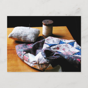 Cartão Postal Thread, Pincushion e Cloth