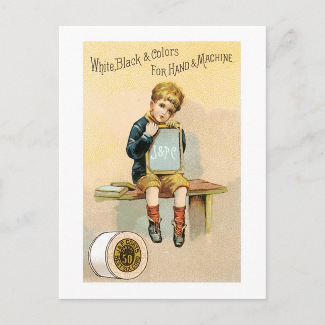 Cartão Postal Threads de casacos (Frente)