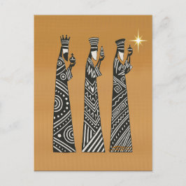 Cartão Postal Three Wise Men Black & White Christmas Nativity