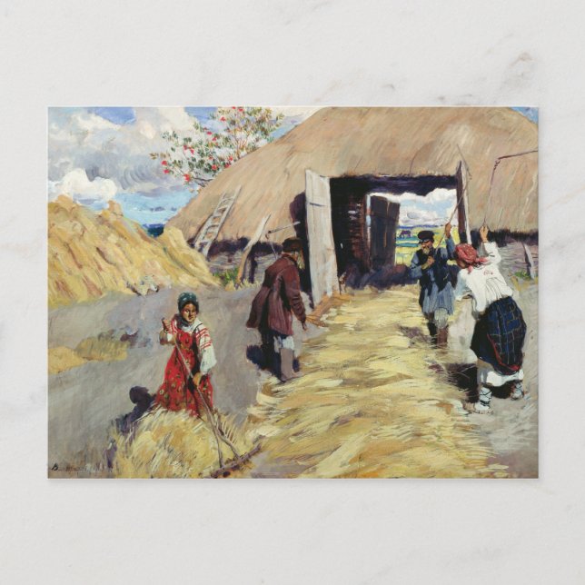 Cartão Postal Threshing Floor, 1916 (Frente)