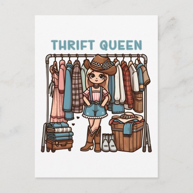Cartão Postal Thrift Queen (Frente)