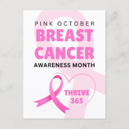 Cartão Postal Thrive 365 Mês de consciência do câncer de mama 20
