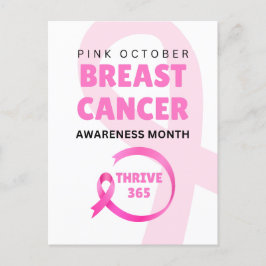Cartão Postal Thrive 365 Mês de consciência do câncer de mama 20