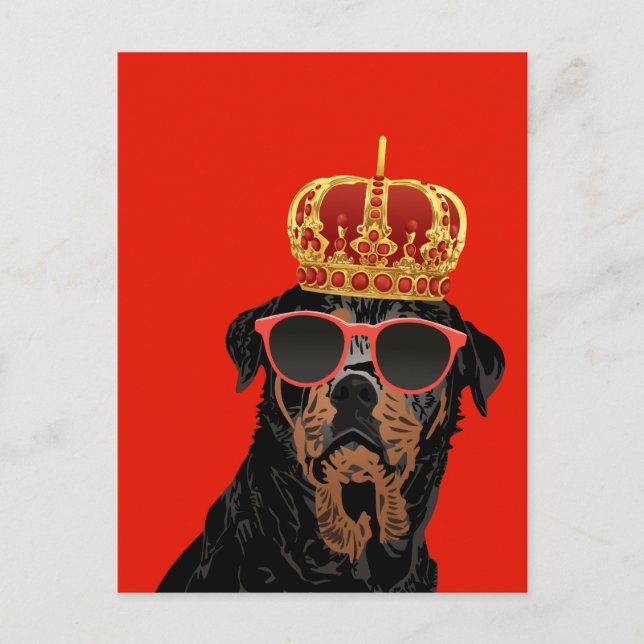 Cartão Postal Thug Life King Rottweiler para Pais Rottweiler (Frente)