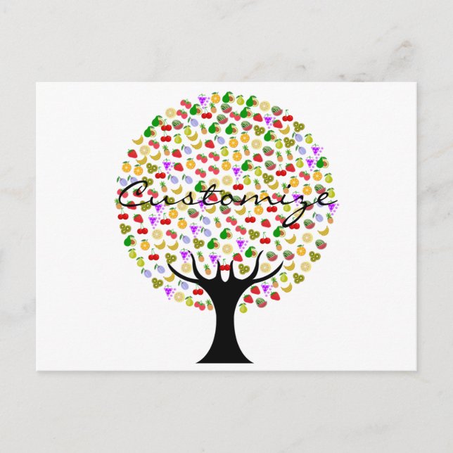 Cartão Postal Thunder_Cove da árvore de várias frutas (Frente)