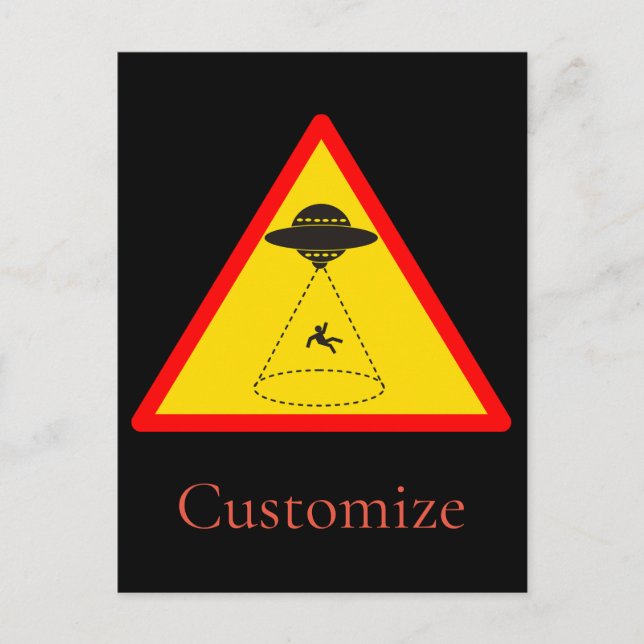 Cartão Postal Thunder_Cove do OVNI de Abdução de alienígenas (Frente)