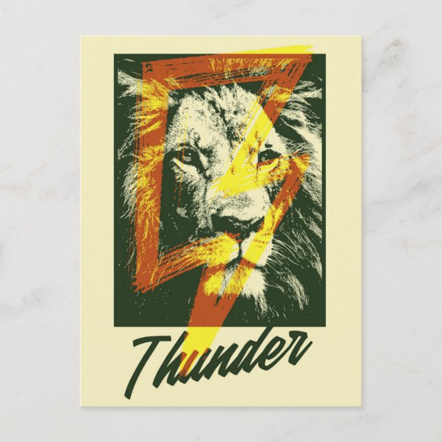 Cartão Postal Thunder Lion (Frente)
