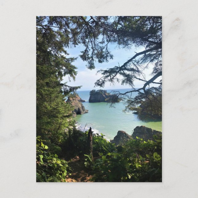 Cartão Postal Thunder Rock Cove, Samuel H. Boardman, Oregon (Frente)