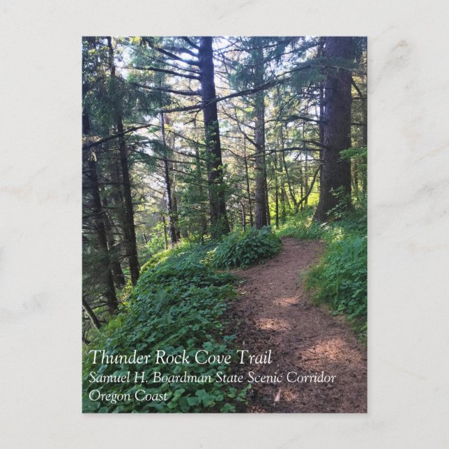 Cartão Postal Thunder Rock Cove Trail, Samuel H Boardman, Oregon (Frente)