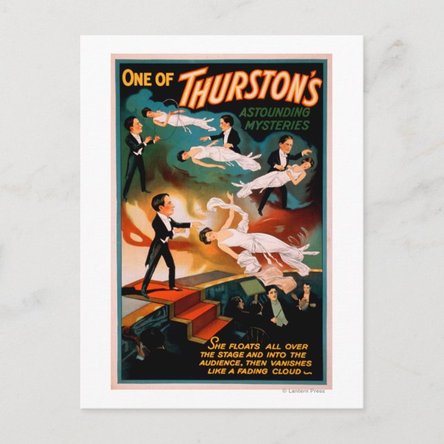 Cartão Postal Thürston's Surpreendentes Mistérios Magic Poster (Frente)