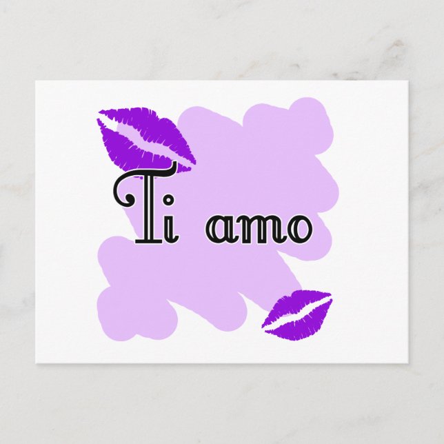 Cartão Postal Ti amo - Italiano Eu te amo (Frente)