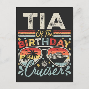 Cartão Postal Tia das Férias do Cruzeiro de Aniversário