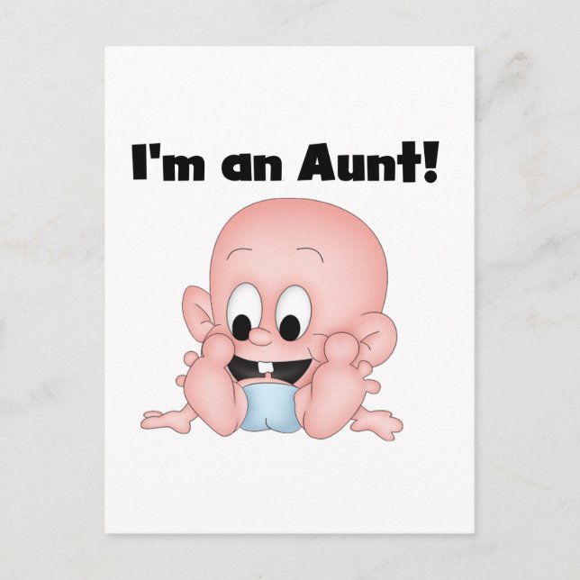 Cartão Postal Tia de Camisetas e Presentes de Novo Sobrinho (Frente)