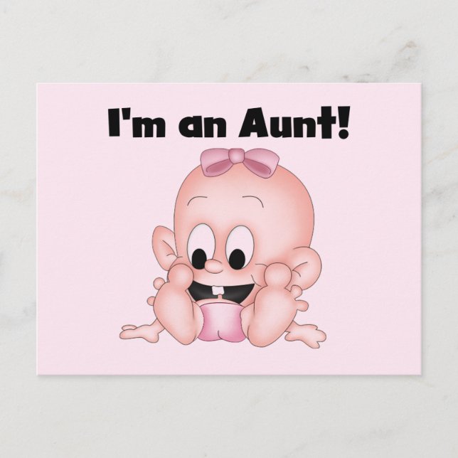 Cartão Postal Tia de Nova Sobrinha Camisetas e Presentes (Frente)