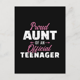 Cartão Postal Tia orgulhosa de um 13 de aniversário adolescente