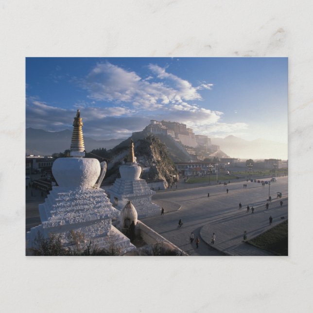 Cartão Postal Tibet - Lhasa. Potala ao nascer do sol (Frente)