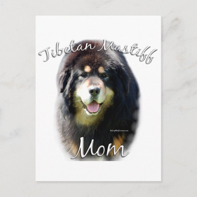 Cartão Postal Tibetan Mastiff Mãe 2 (Frente)