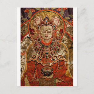 CARTÃO POSTAL TIBETAN THANGKA ART TRABALHA EM SILK