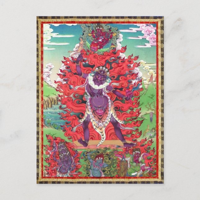 Cartão Postal Tibetan Thangka Ekajati Art (Frente)