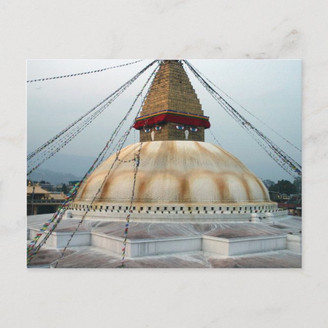 Cartão Postal Tibetano Buddhist Stupa (Frente)
