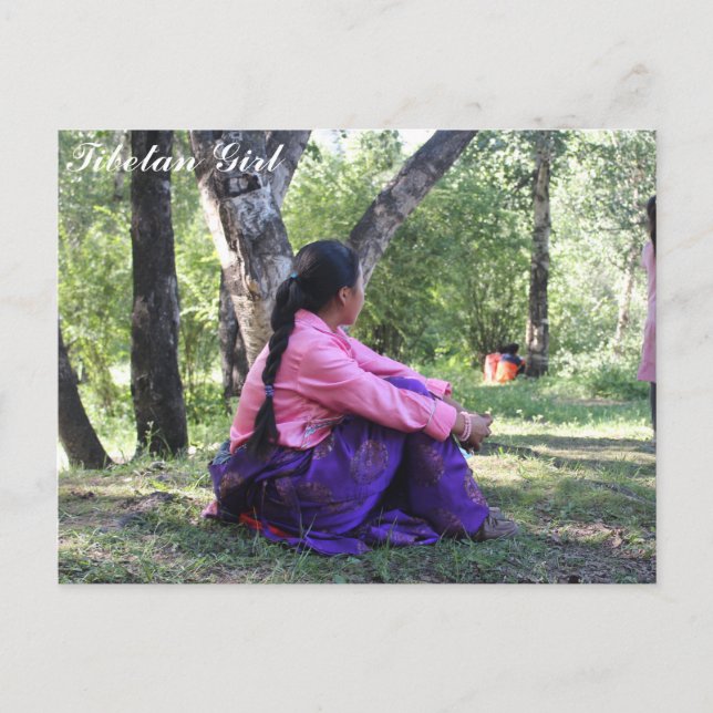 Cartão Postal Tibetano Girl (Frente)