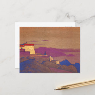Cartão Postal Tibete, mosteiro de Gelugpa por Nicholas Roerich