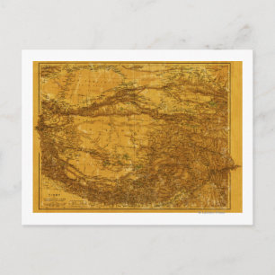 Cartão Postal TibeteMapa PanorâmicoTibete 2